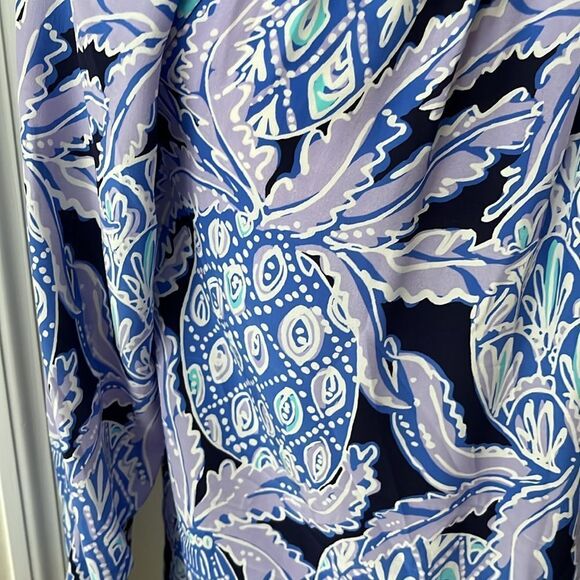 Lilly Pulitzer Elsa Lilac Verbana Pop up Coco Safari Purple Pineapples NWOT - Picture 6 of 10